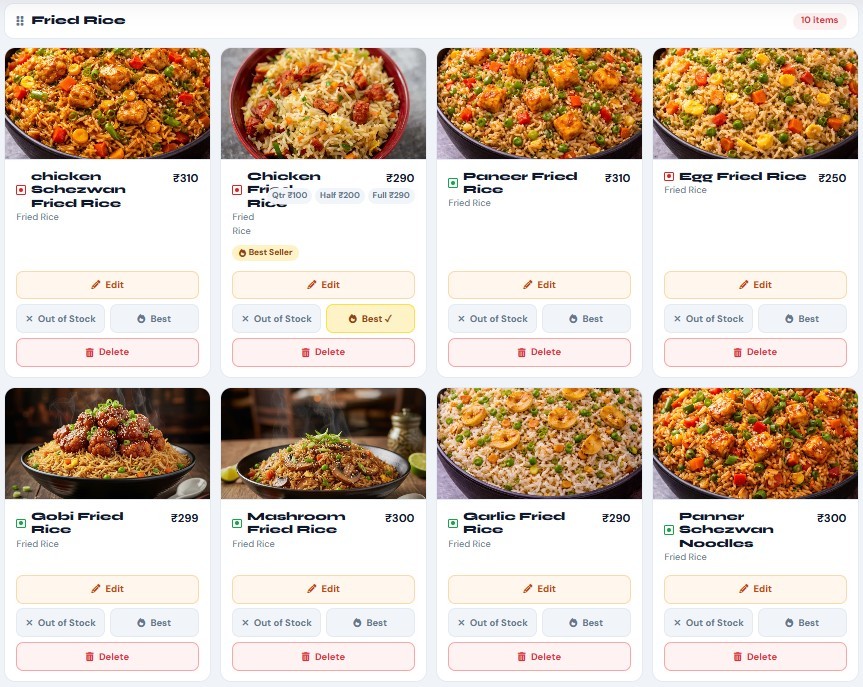 TapNConnect QR menu dashboard
