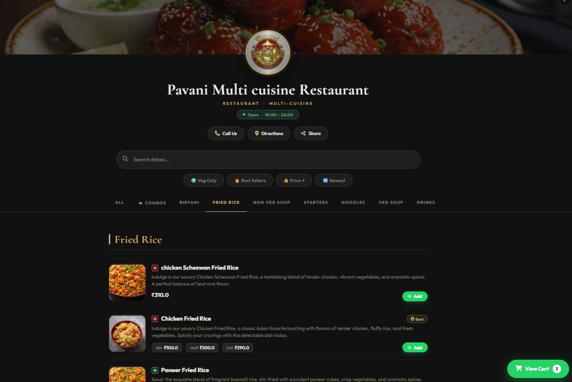 TapNConnect public QR menu